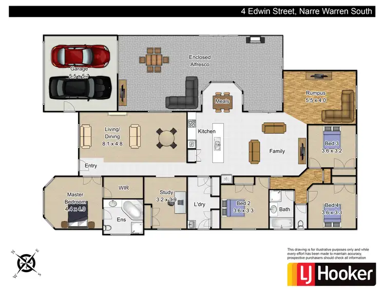 Floorplan of Homely house listing, 4 Edwin Street, Narre Warren South VIC 3805