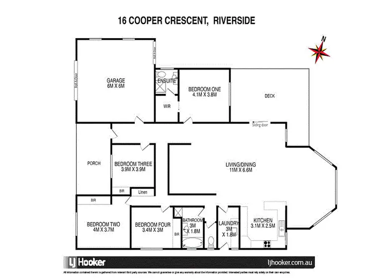 Floorplan of Homely house listing, 16 Cooper Crescent, Riverside TAS 7250