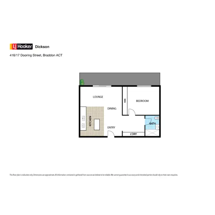 Floorplan of Homely apartment listing, 416/17 Dooring Street, Braddon ACT 2612