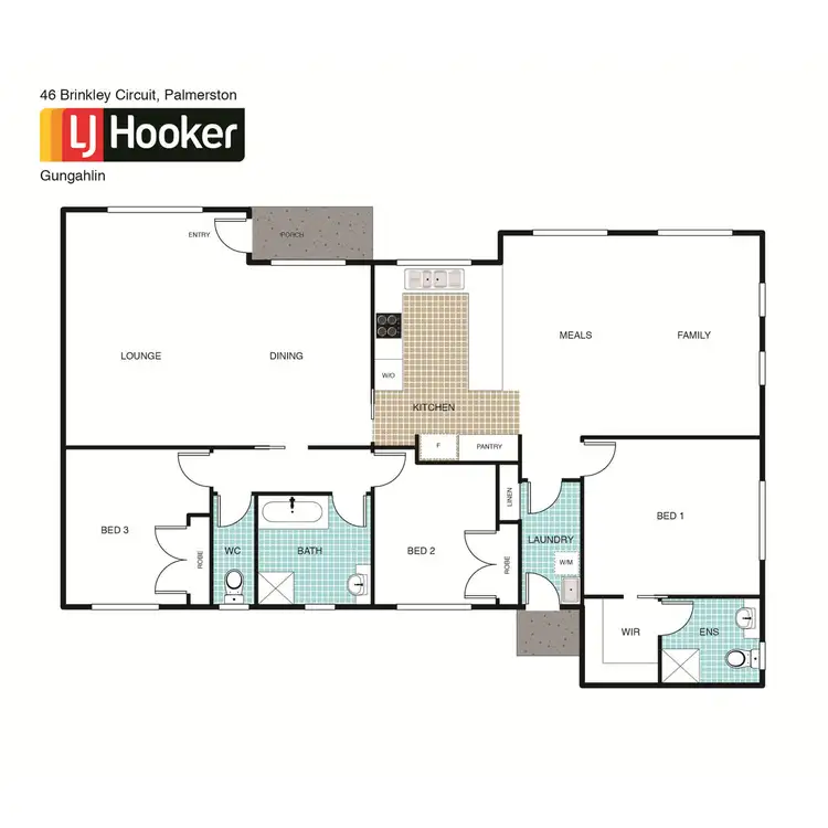 Floorplan of Homely house listing, 46 Brinkley Circuit, Palmerston ACT 2913