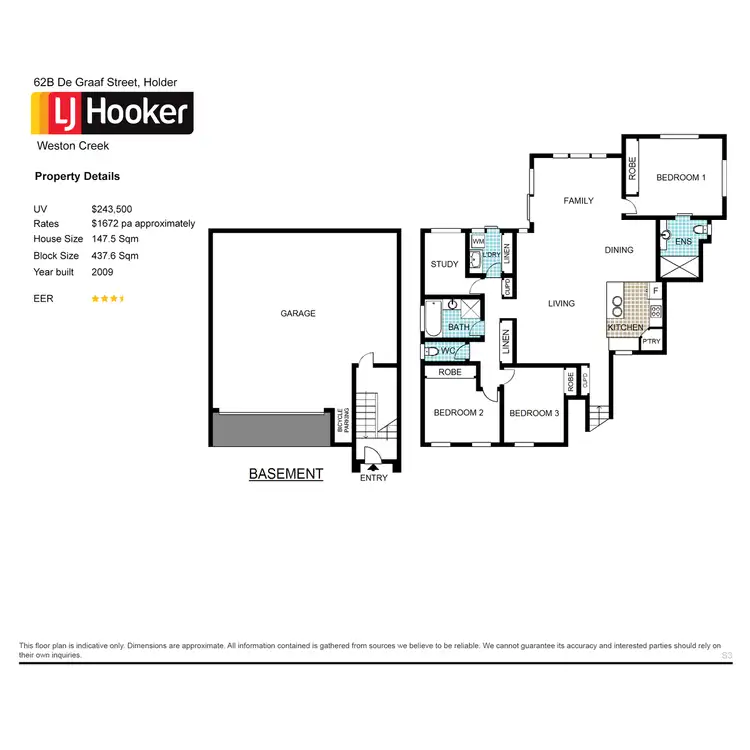 Floorplan of Homely house listing, 62B De Graaff Street, Holder ACT 2611