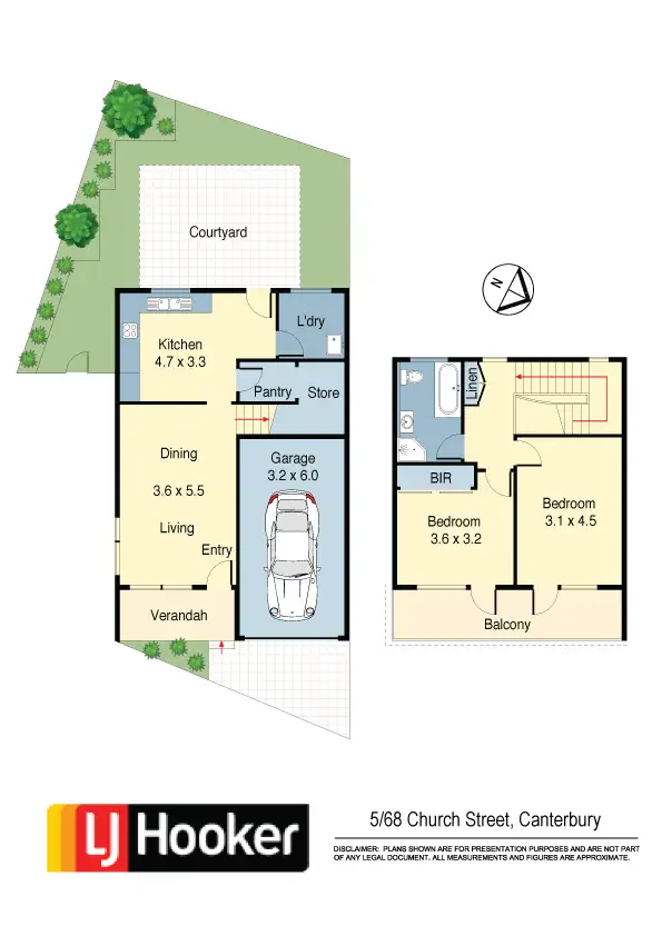 Floorplan of Homely townhouse listing, 5/68 Church Street, Canterbury NSW 2193