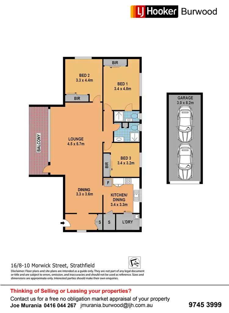 Floorplan of Homely unit listing, 16/8-10 Morwick Street, Strathfield NSW 2135