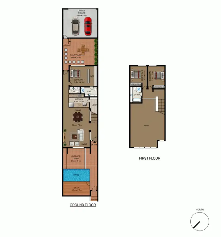 Floorplan of Homely townhouse listing, 2/70 Franklin Street, Forrest ACT 2603