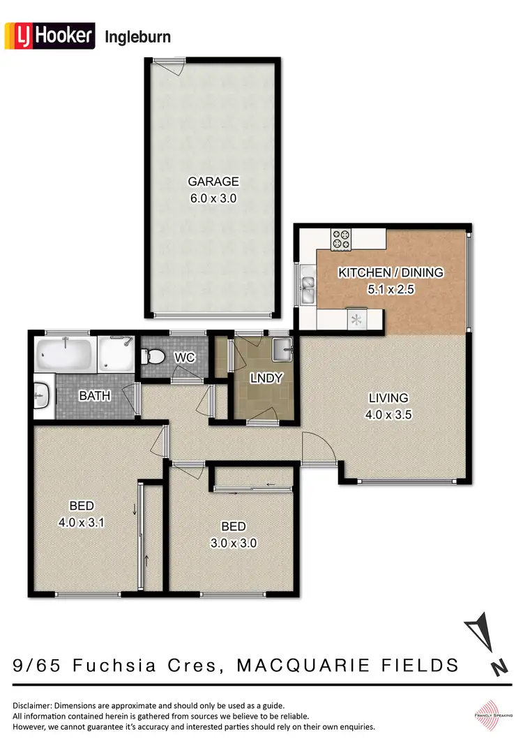 Floorplan of Homely house listing, 9/65 Fuchsia Crescent, Macquarie Fields NSW 2564