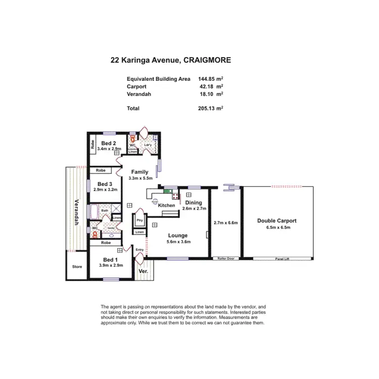 Floorplan of Homely house listing, 22 Karinga Avenue, Craigmore SA 5114