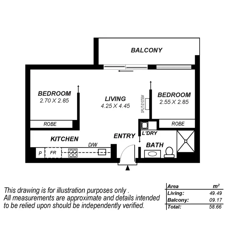 Floorplan of Homely unit listing, 809/33 Warwick Street, Walkerville SA 5081