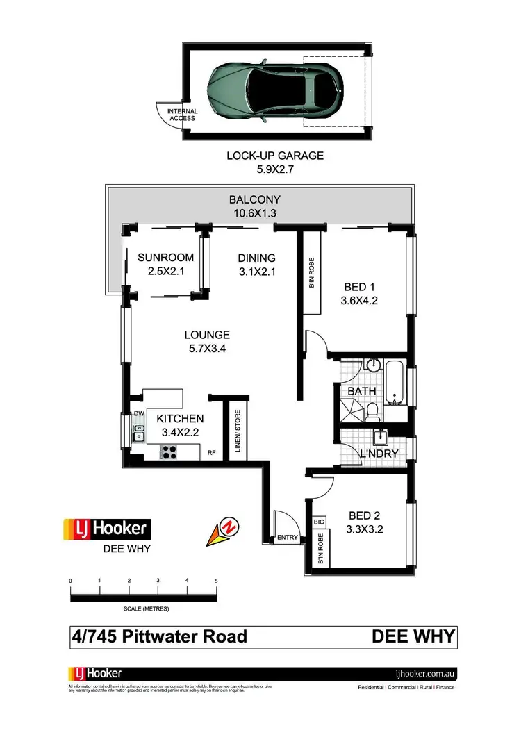 Floorplan of Homely unit listing, 4/745 Pittwater Road, Dee Why NSW 2099