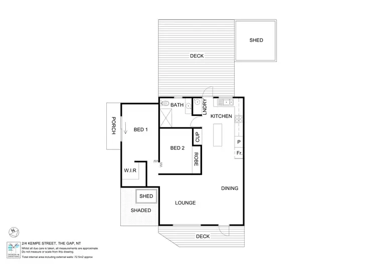 Floorplan of Homely unit listing, 2/4 Kempe Street, Alice Springs NT 870