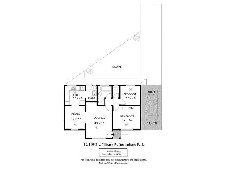 Floorplan of Homely unit listing, 10/310-312 Military Road, Semaphore Park SA 5019