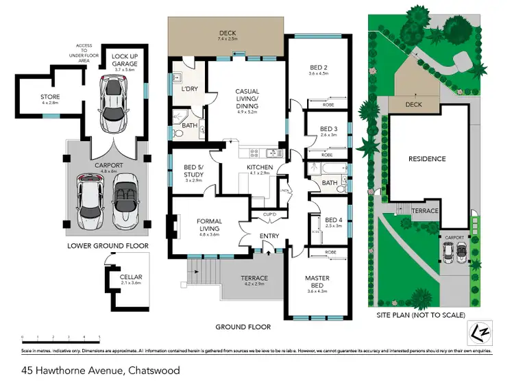 Floorplan of Homely house listing, 45 Hawthorne Avenue, Chatswood NSW 2067