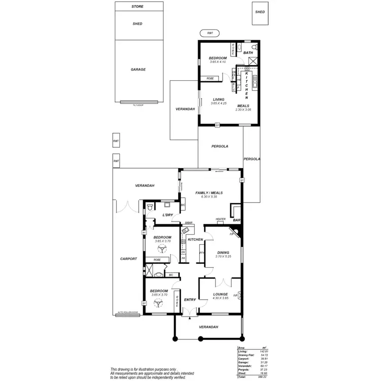 Floorplan of Homely house listing, 21 Verco Street, Broadview SA 5083