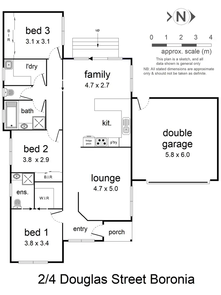Floorplan of Homely unit listing, 2/4 Douglas Street, Boronia VIC 3155