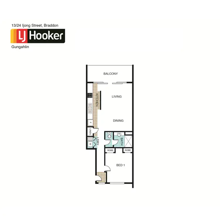 Floorplan of Homely apartment listing, 13/24 Ijong Street, Braddon ACT 2612