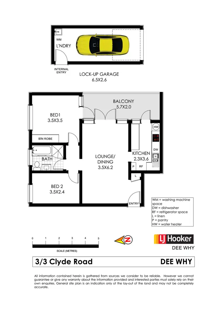 Floorplan of Homely unit listing, 3/3-5 Clyde Road, Dee Why NSW 2099