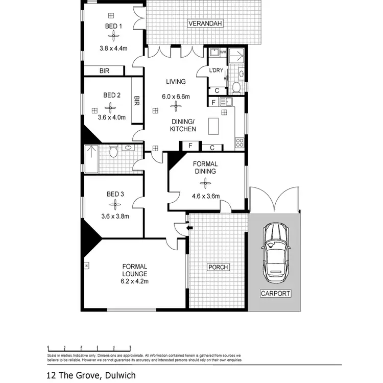 Floorplan of Homely house listing, 12 The Grove, Dulwich SA 5065