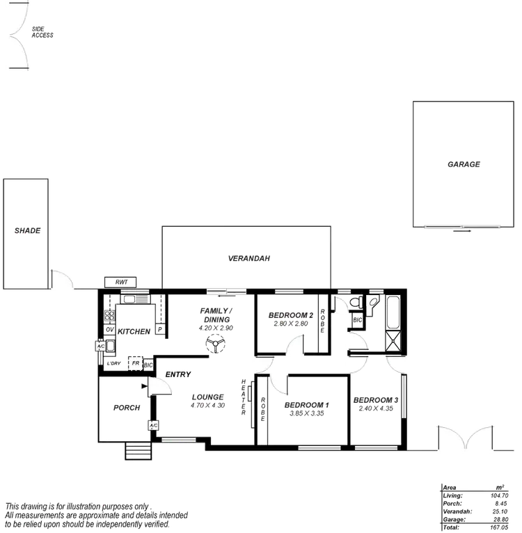 Floorplan of Homely house listing, 67 Princes Road, Greenacres SA 5086