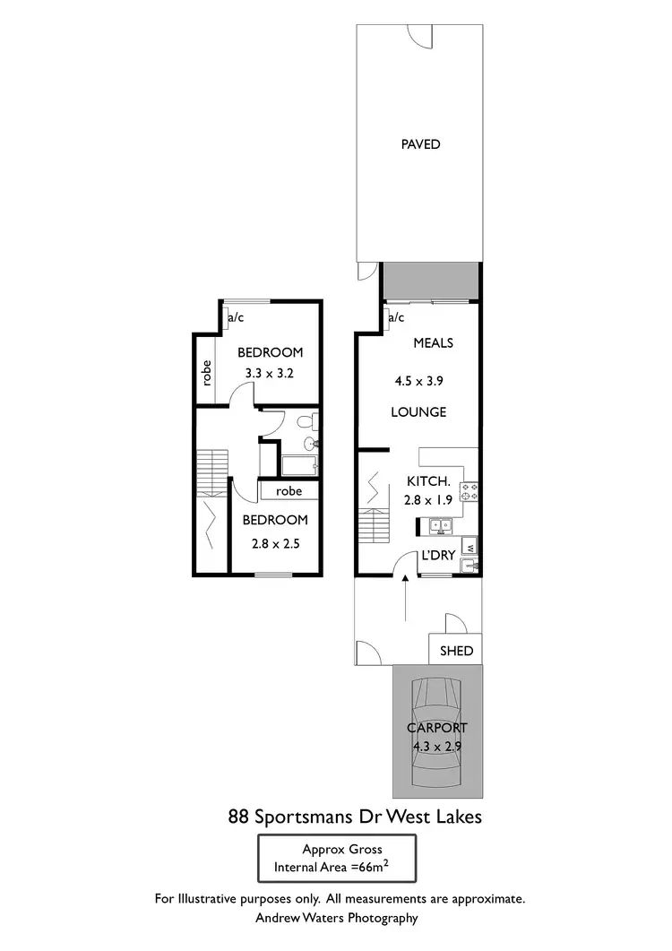 Floorplan of Homely unit listing, 88 Sportsmans Drive, West Lakes SA 5021