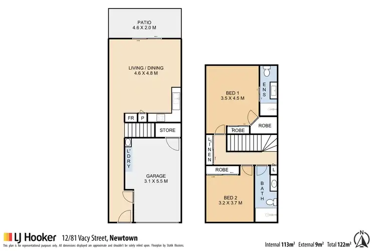 Floorplan of Homely unit listing, 12/81 Vacy Street, Newtown QLD 4350