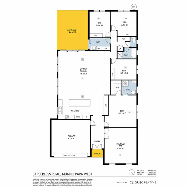 Floorplan of Homely house listing, 81 Peerless Road, Munno Para West SA 5115