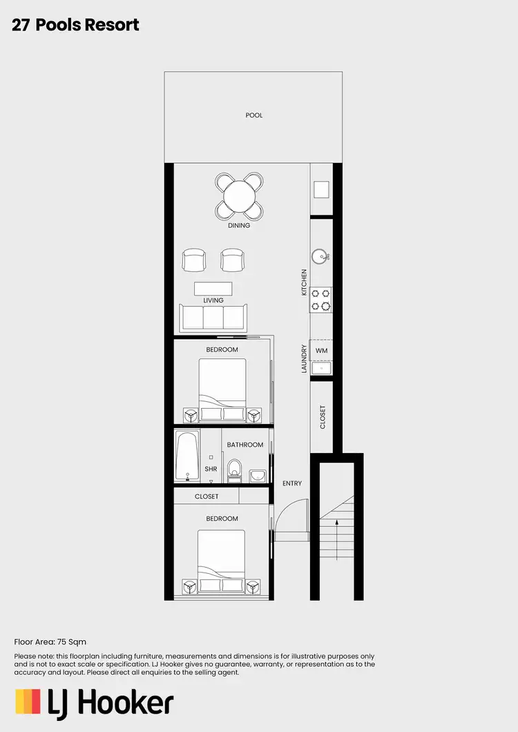 Floorplan of Homely unit listing, 27 Pool/19-37 St Crispins Avenue, Port Douglas QLD 4877