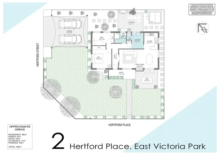 Floorplan of Homely house listing, 2 Hertford Place, East Victoria Park WA 6101