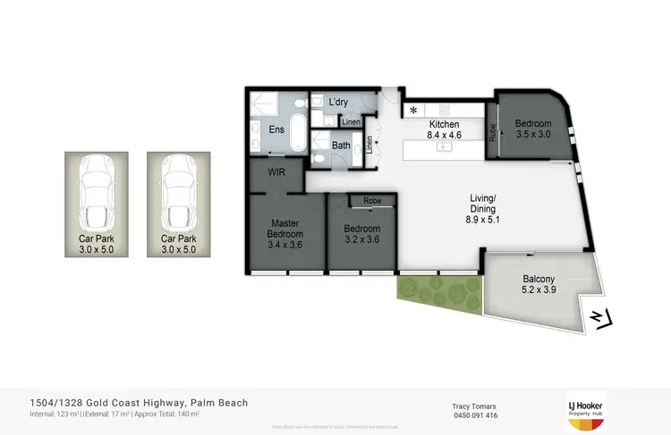 Floorplan of Homely apartment listing, 1504/1328 Gold Coast Highway, Palm Beach QLD 4221
