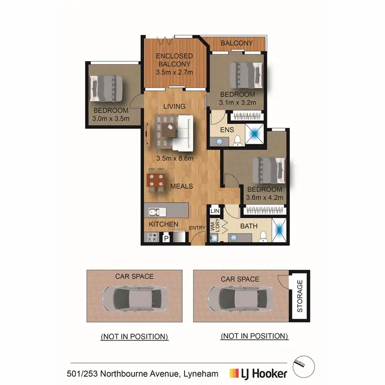 Floorplan of Homely apartment listing, 501/253 Northbourne Avenue, Lyneham ACT 2602