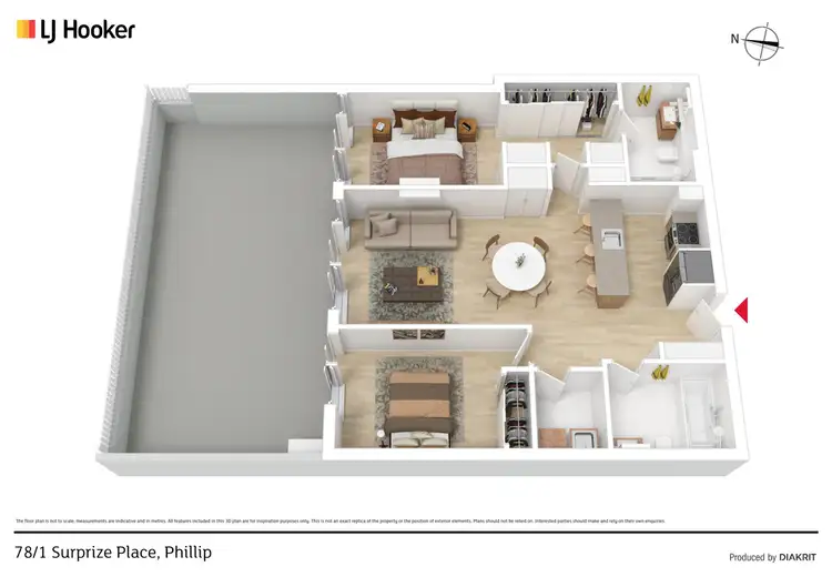 Floorplan of Homely unit listing, 78/1 Surprize Place, Phillip ACT 2606