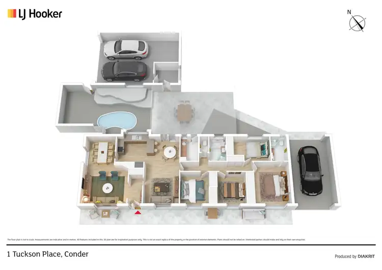 Floorplan of Homely house listing, 1 Tuckson Place, Conder ACT 2906