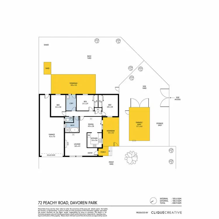 Floorplan of Homely house listing, 72 Peachey Road, Davoren Park SA 5113