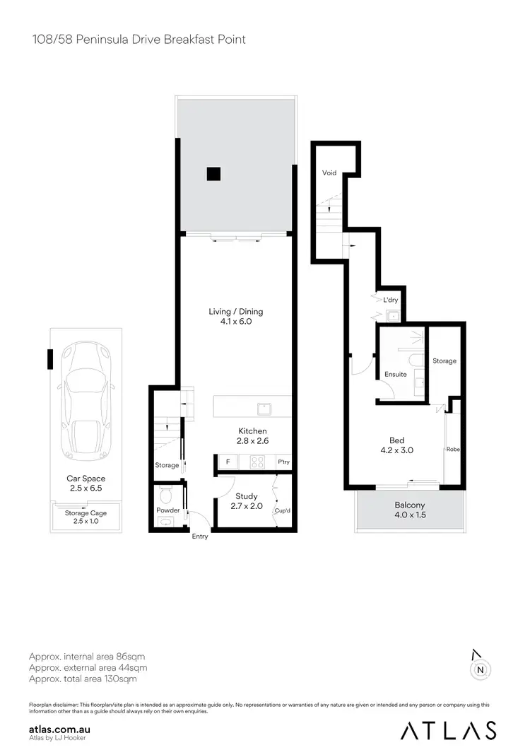 Floorplan of Homely unit listing, 108/58 Peninsula Drive, Breakfast Point NSW 2137