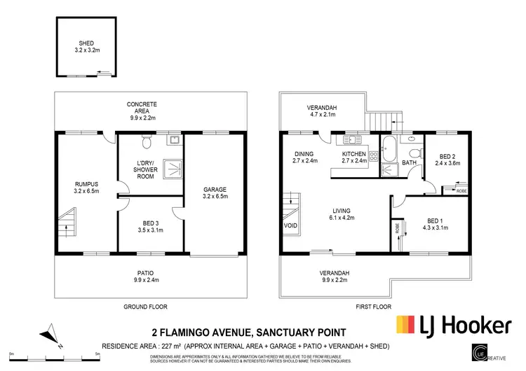 Floorplan of Homely house listing, 2 Flamingo Avenue, Sanctuary Point NSW 2540