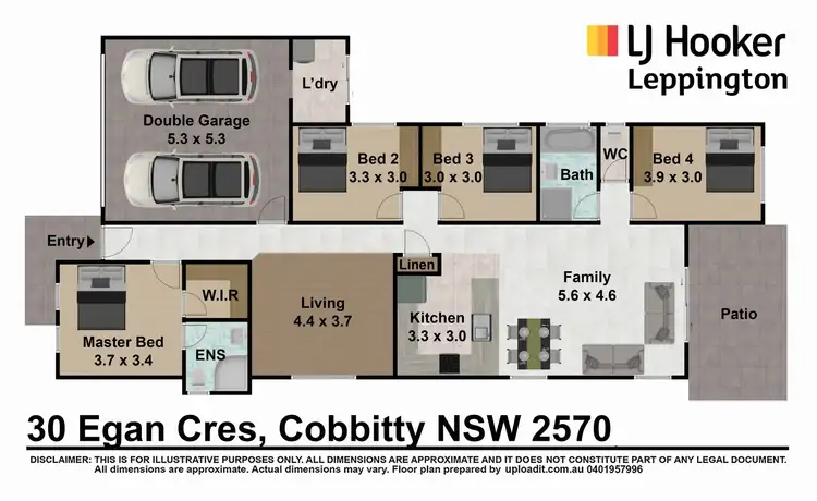 Floorplan of Homely rural property listing, 30 Egan Crescent, Cobbitty NSW 2570