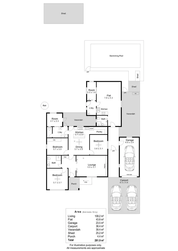 Floorplan of Homely house listing, 2 Raymond Avenue, Seaton SA 5023