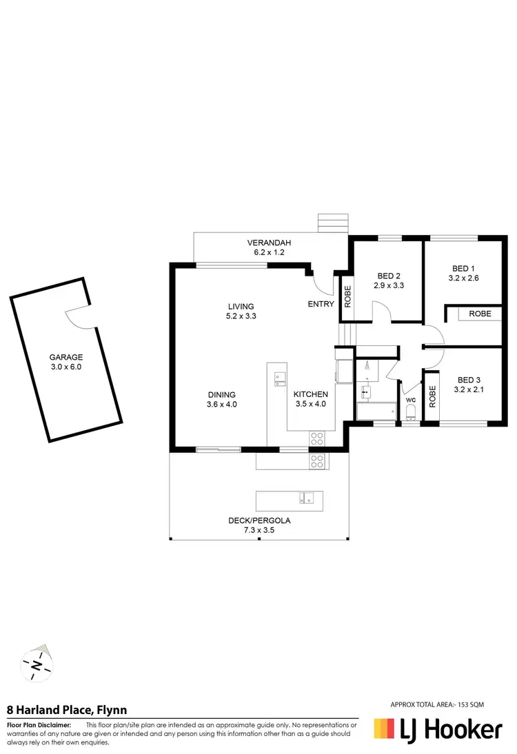 Floorplan of Homely house listing, 8 Harland Place, Flynn ACT 2615