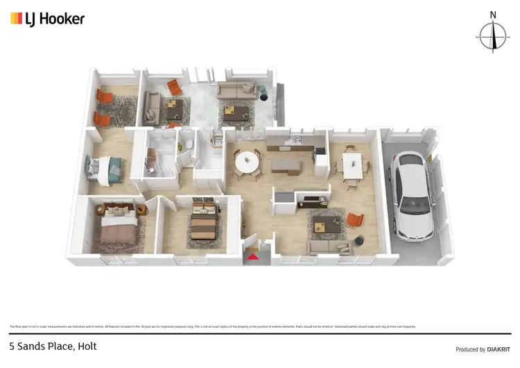 Floorplan of Homely house listing, 5 Sands Place, Holt ACT 2615