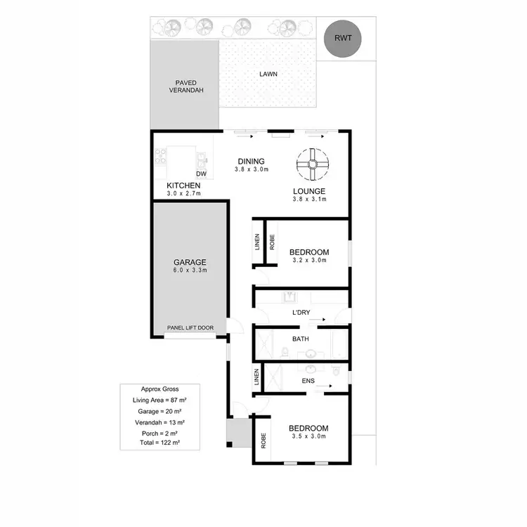 Floorplan of Homely house listing, 1/38 Murray Street, Albert Park SA 5014