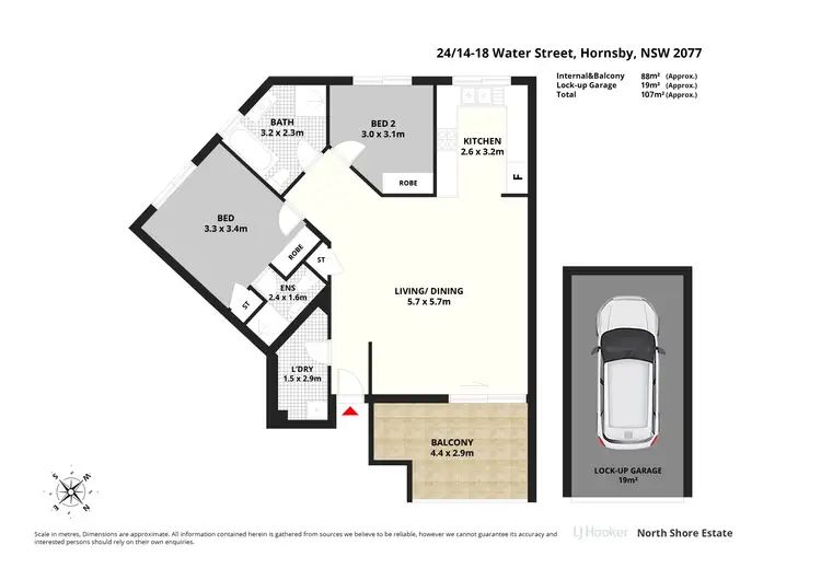 Floorplan of Homely apartment listing, 24/14-18 Water Street, Hornsby NSW 2077