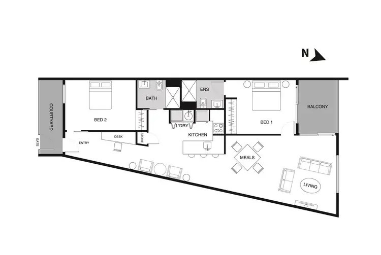 Floorplan of Homely apartment listing, 75/35 Oakden Street, Greenway ACT 2900