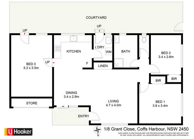 Floorplan of Homely house listing, 1/8 Grant Close, Coffs Harbour NSW 2450