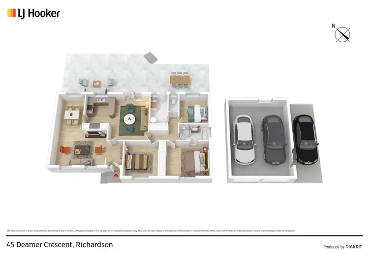 Floorplan of Homely house listing, 45 Deamer Crescent, Richardson ACT 2905