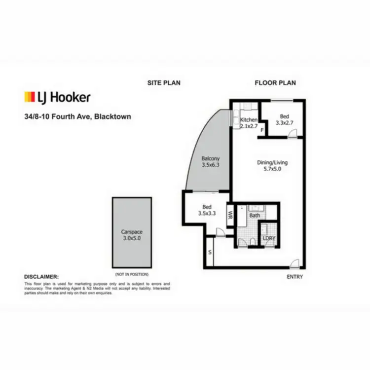 Floorplan of Homely unit listing, 34/8-10 Fourth Avenue, Blacktown NSW 2148