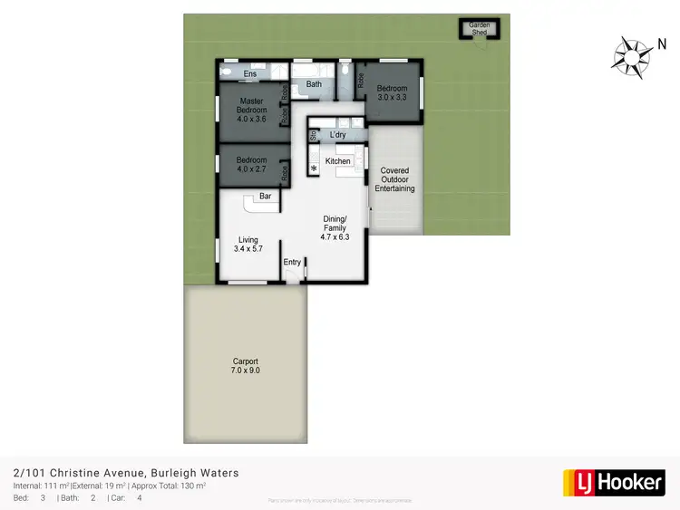 Floorplan of Homely semi-detached listing, 2/101 Christine Avenue, Burleigh Waters QLD 4220