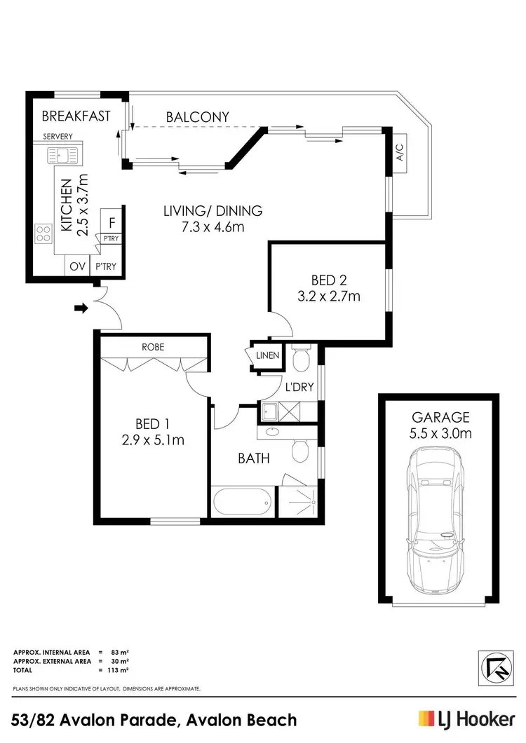 Floorplan of Homely retirement listing, 53/82 Avalon Parade, Avalon Beach NSW 2107