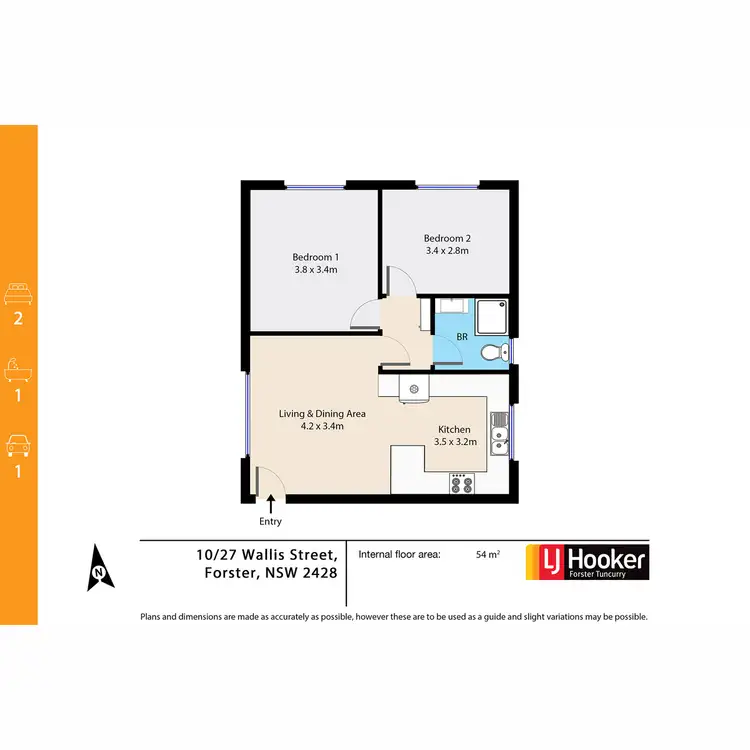 Floorplan of Homely unit listing, 10/27 Wallis Street, Forster NSW 2428
