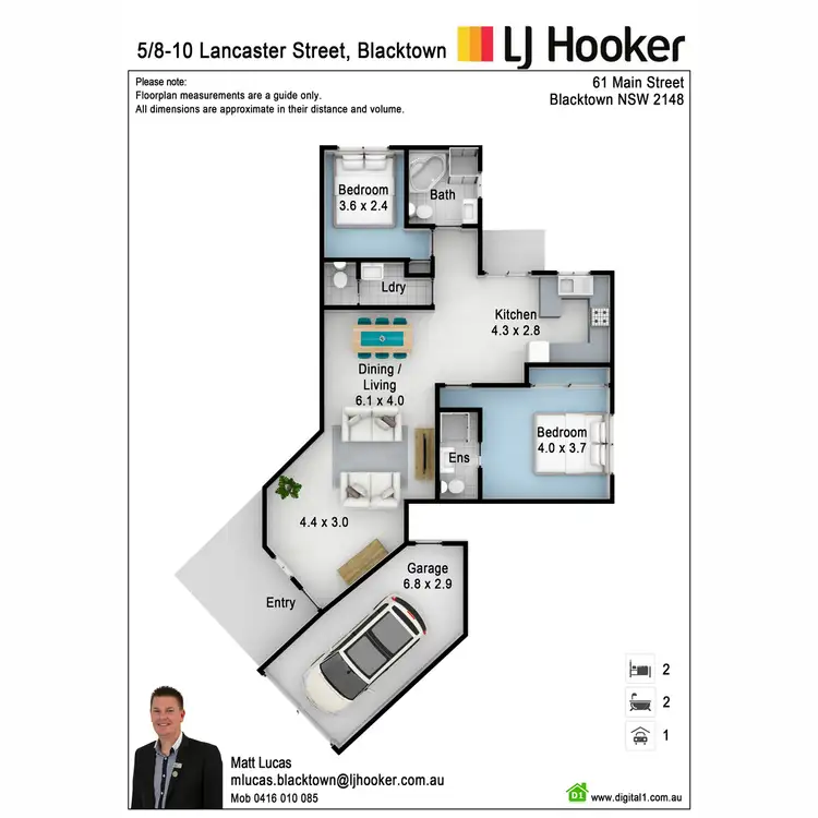 Floorplan of Homely villa listing, 5/8-10 Lancaster Street, Blacktown NSW 2148