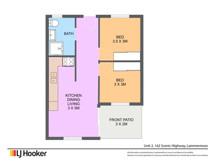 Floorplan of Homely unit listing, 2/162 Scenic Highway, Lammermoor QLD 4703