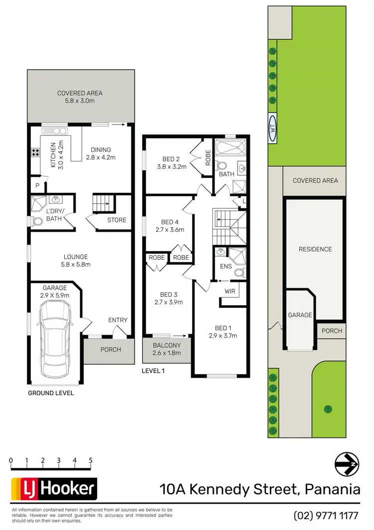 Floorplan of Homely semi-detached listing, 10A Kennedy Street, Panania NSW 2213