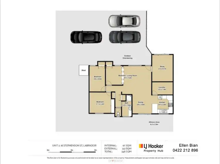 Floorplan of Homely semi-detached listing, 2/18 Stephenson Street, Labrador QLD 4215